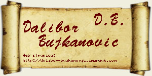 Dalibor Bujkanović vizit kartica